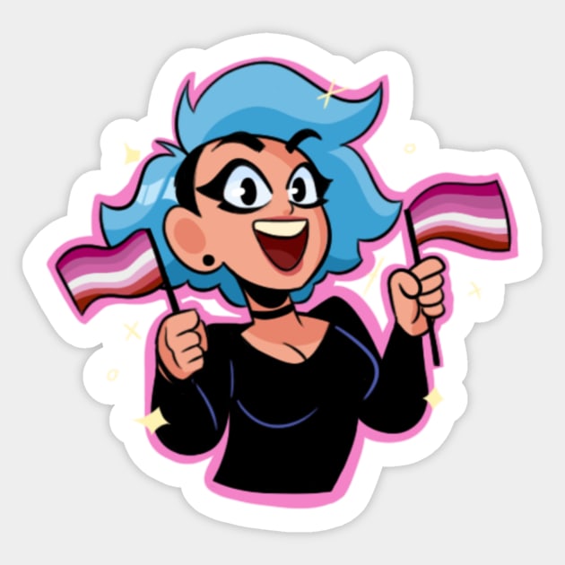 PeachFuzz Lesbian Pride! Sticker by PeachFuzz Comics Store